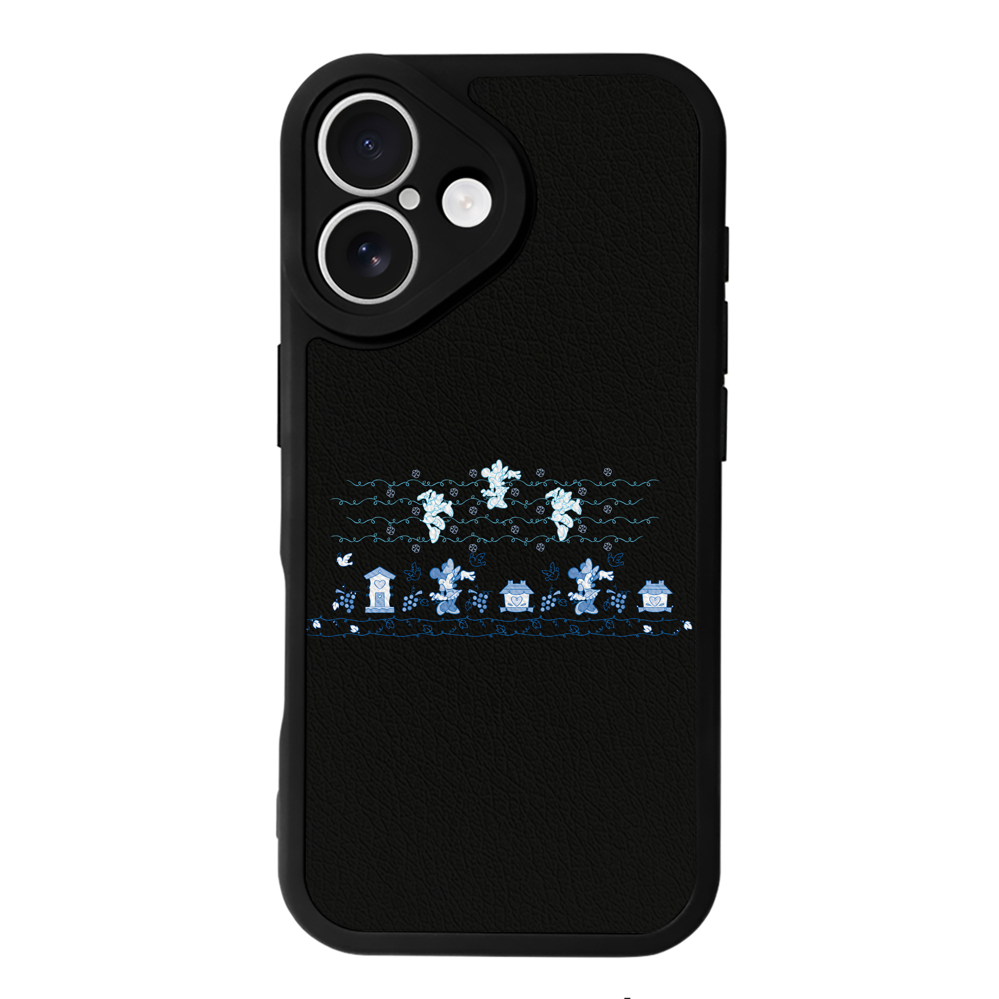 （画像用） ミッキーマウス Mickey Mouse 【iPhone 16シリーズ対応】シリコンスマホケース（レザー調） 材質：シリコン